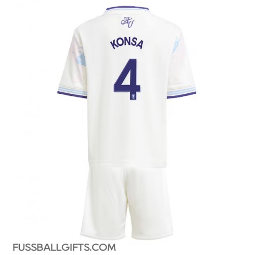 Aston Villa Ezri Konsa #4 Fußballbekleidung 3rd trikot Kinder 2025-26 Kurzarm (+ kurze hosen)